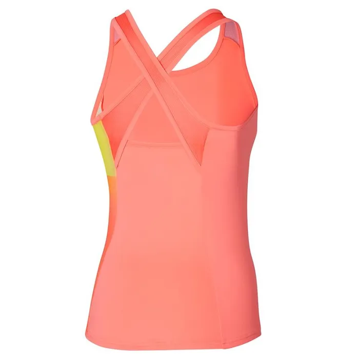Tops Women Mizuno Release Printed Tank Candy Coral Tops Women Mizuno Release Printed Tank Candy Coral