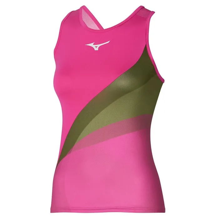 Tops Women Mizuno Release Printed Tank Pink Glo
