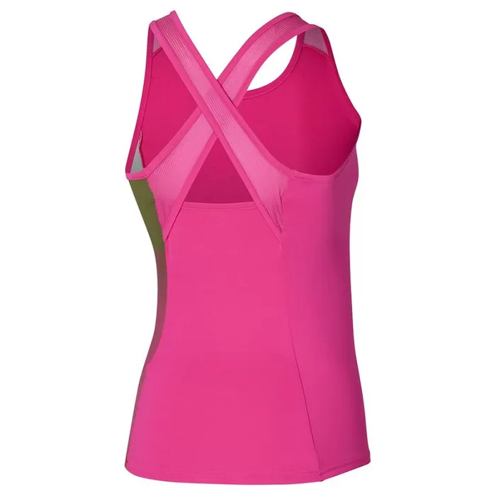 Tops Women Mizuno Release Printed Tank Pink Glo Tops Women Mizuno Release Printed Tank Pink Glo