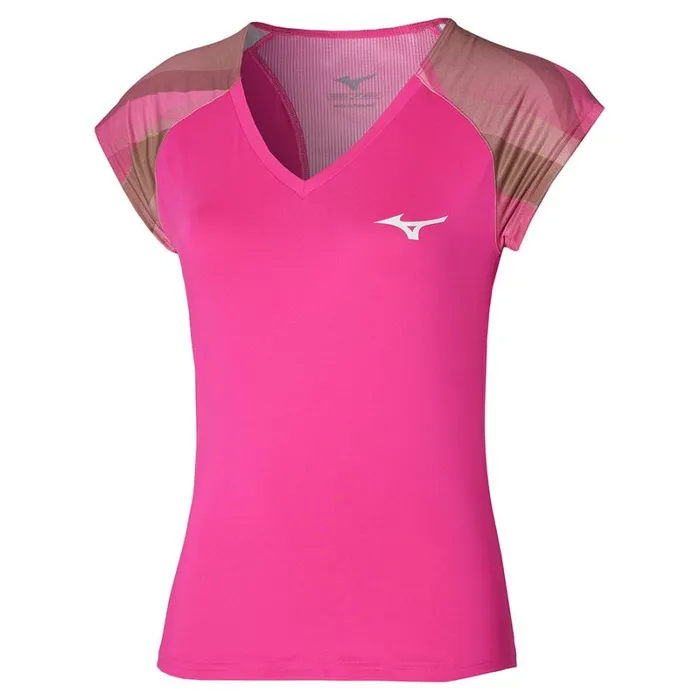 Tops Women Mizuno Release Printed Tee Pink Glo