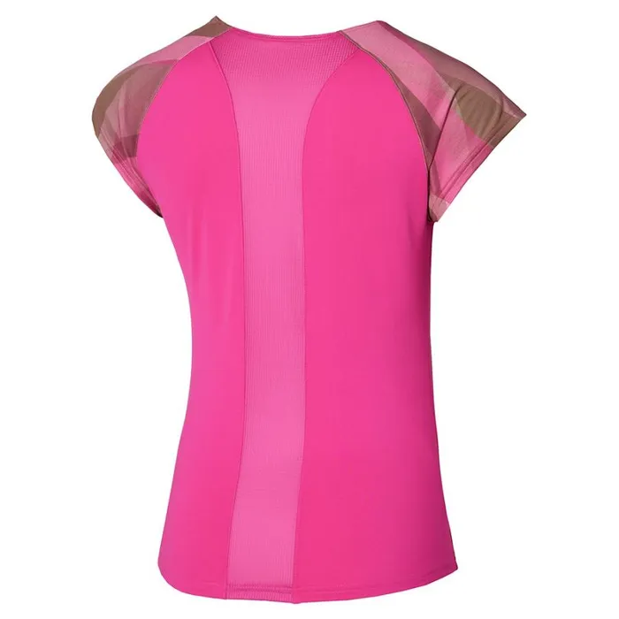 Tops Women Mizuno Release Printed Tee Pink Glo