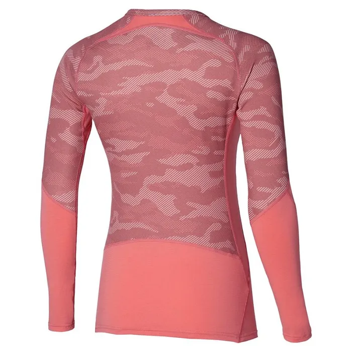 Tops Women Mizuno Virtual Body G3 Crew Sugar Coral Tops Women Mizuno Virtual Body G3 Crew Sugar Coral