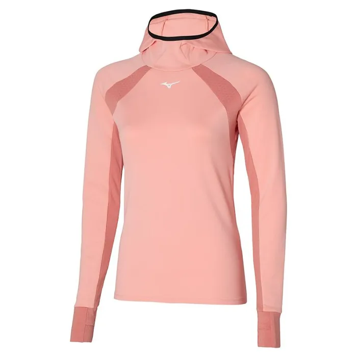 Tops Women Mizuno Warmalite Hooded Ls Apricot Blush