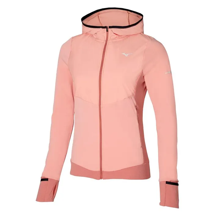 Tops Women Mizuno Warmalite Hybrid Fz Apricot Blush