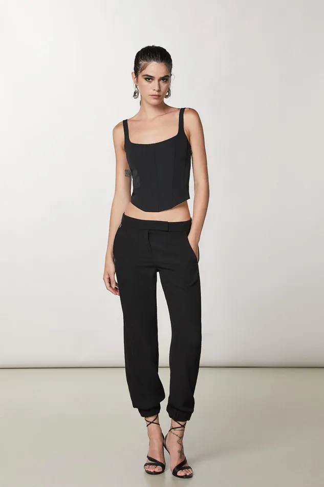 Tops Women Patrizia Pepe Bustier Top Nero