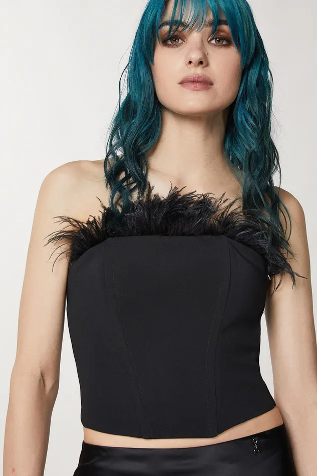 Tops Women Patrizia Pepe Corset Nero