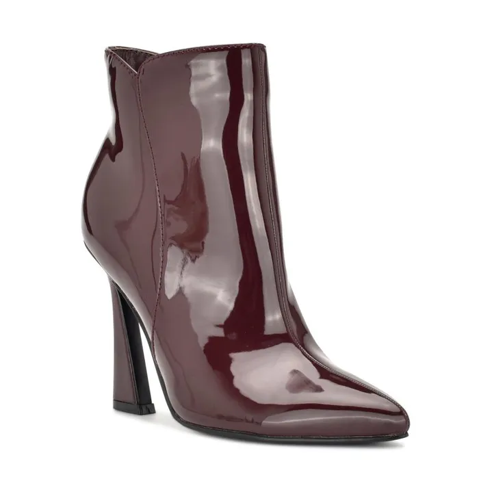 Torrie Dress Booties Wine Patent Women Nine West Boots and Booties