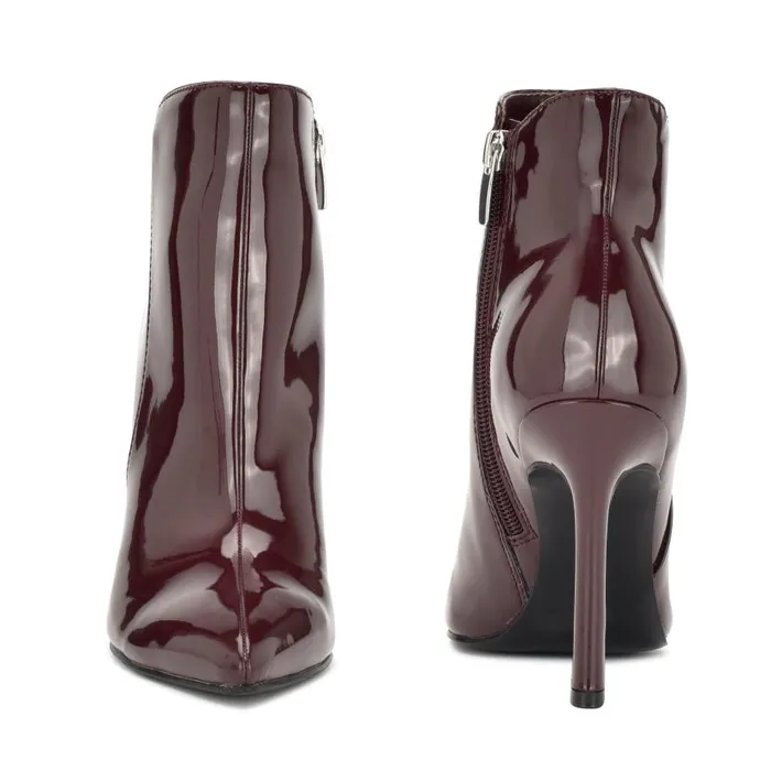 Torrie Dress Booties Wine Patent Women Nine West Boots and Booties