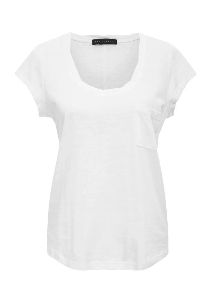 Traveler Twist Tee White Women Sanctuary Clothing Tees and Tops