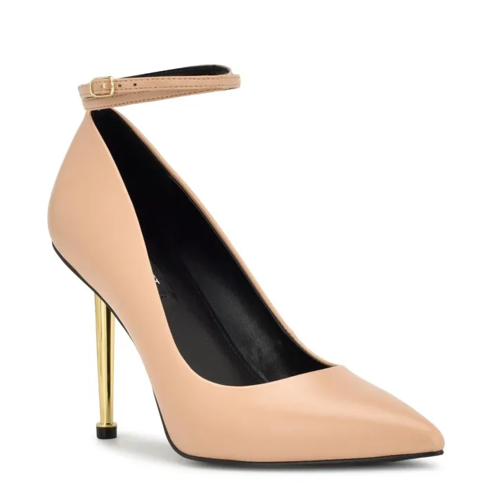 Trevs Ankle Wrap Pumps Warm Blush Women Nine West Heels