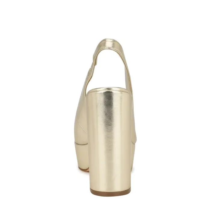 Trins Slingback Pumps Gold Women Nine West Heels