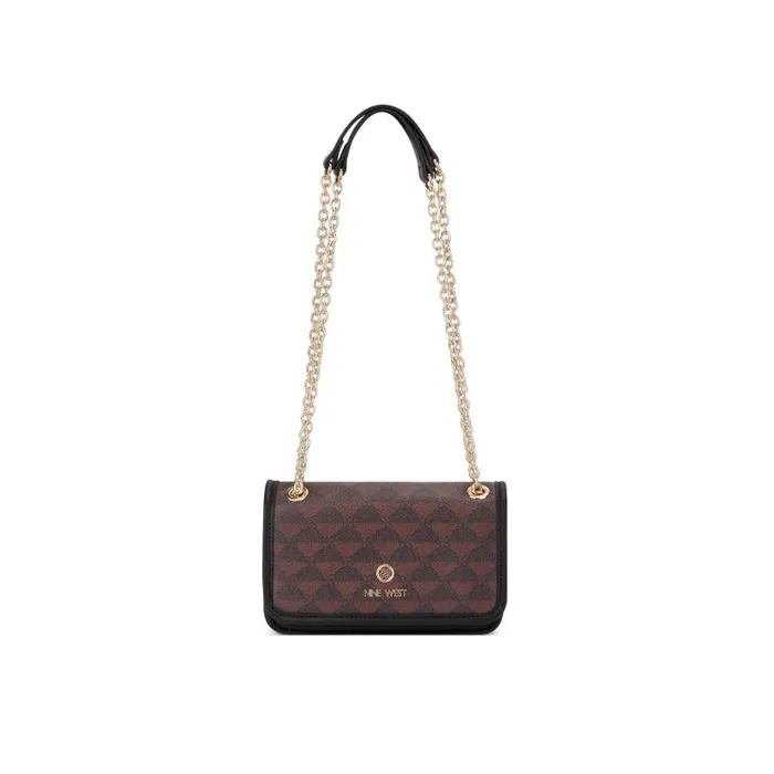 Tristian Mini Convertible Crossbody Flap Mahogany Logo WomenMen Nine West Crossbody Tristian Mini Convertible Crossbody Flap Mahogany Logo WomenMen Nine West Crossbody