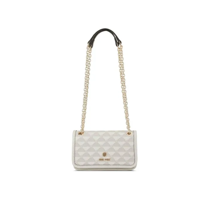 Tristian Mini Convertible Crossbody Flap Pumice Logo WomenMen Nine West Crossbody