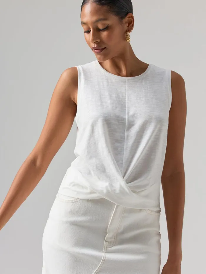 Twisted Tank White Women Sanctuary Clothing Tees and Tops