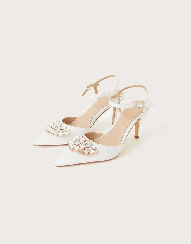 TwoPart Diamante Trim Bridal Shoes Ivory Women Monsoon Heels