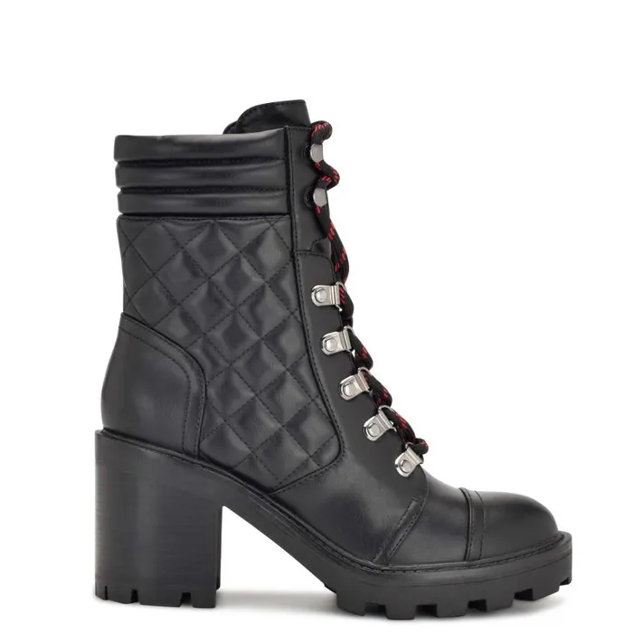 Unite Lug Sole Booties Black Women Nine West Boots and Booties
