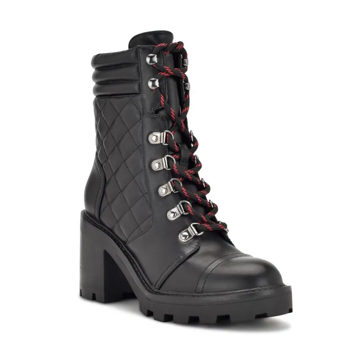 Unite Lug Sole Booties Black Women Nine West Boots and Booties