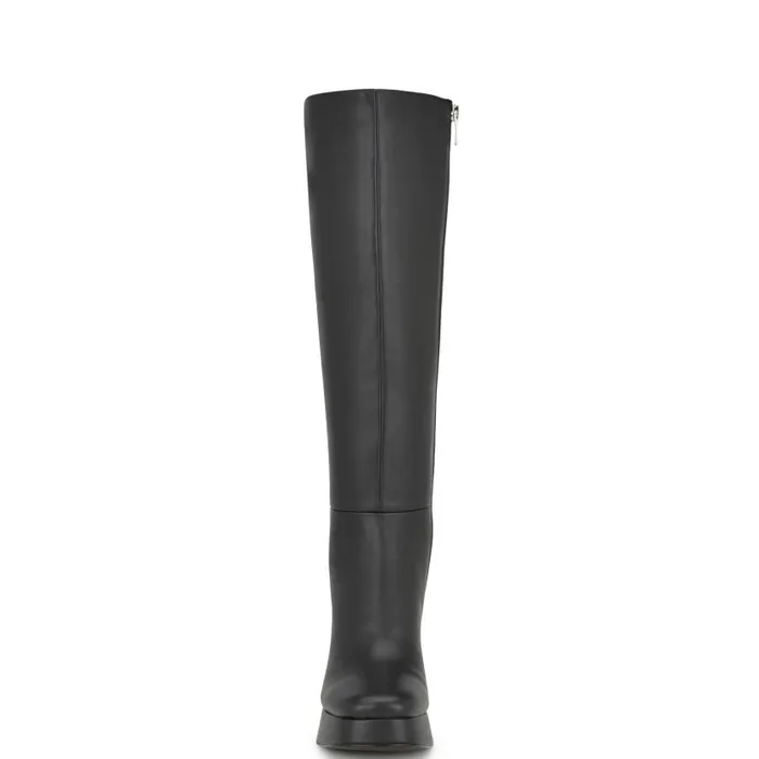Vadda Platform Boots Black Women Nine West Boots and Booties