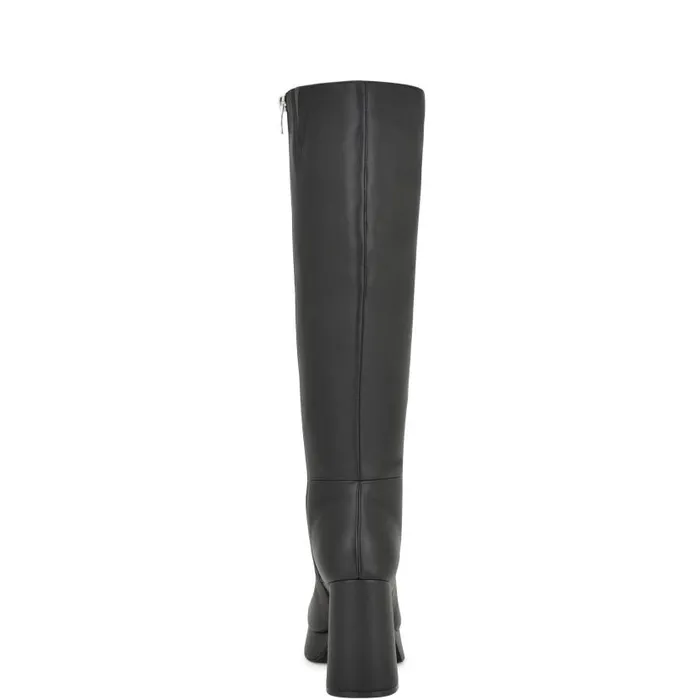 Vadda Platform Boots Black Women Nine West Boots and Booties