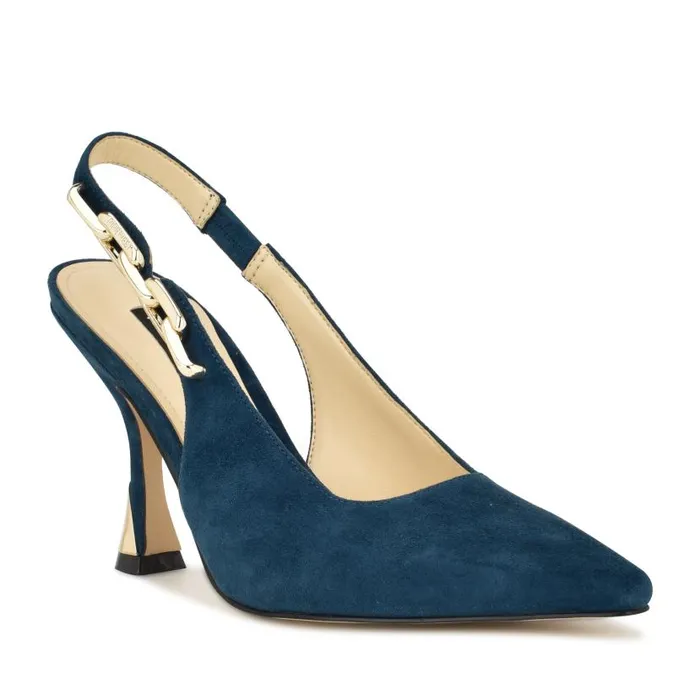 Veroni Slingback Pumps Dark Blue Women Nine West Heels