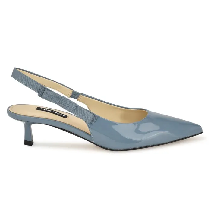 Viki Pointy Toe Slingbacks Medium Blue Women Nine West Heels