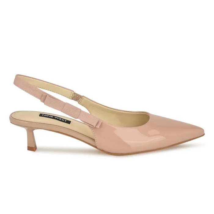 Viki Pointy Toe Slingbacks Natural Women Nine West Heels