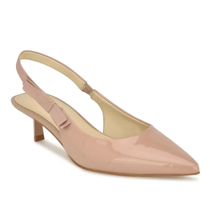 Viki Pointy Toe Slingbacks Natural Women Nine West Heels
