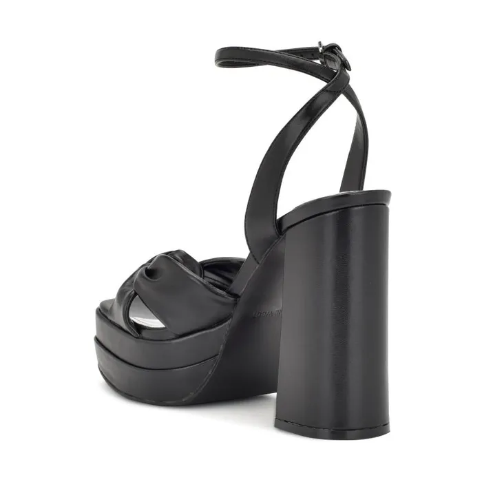 Vivid Platform Sandals Black Women Nine West Sandals