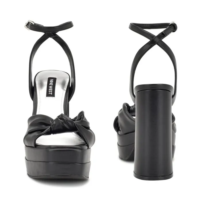 Vivid Platform Sandals Black Women Nine West Sandals