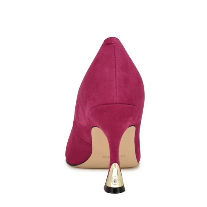 Vylot Pointy Toe Pumps Pink Suede Women Nine West Heels