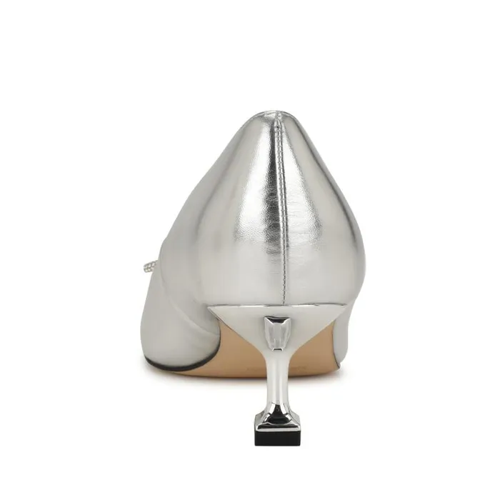 Wendon Bow Pumps Silver Women Nine West Heels