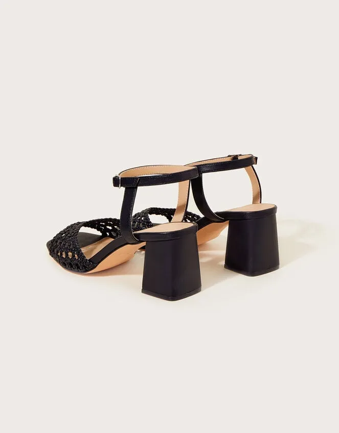 Wendy Woven Block Heel Sandals Black Women Monsoon Sandals