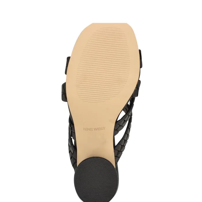 Wenea Strappy Heeled Slide Sandals Black Women Nine West Sandals