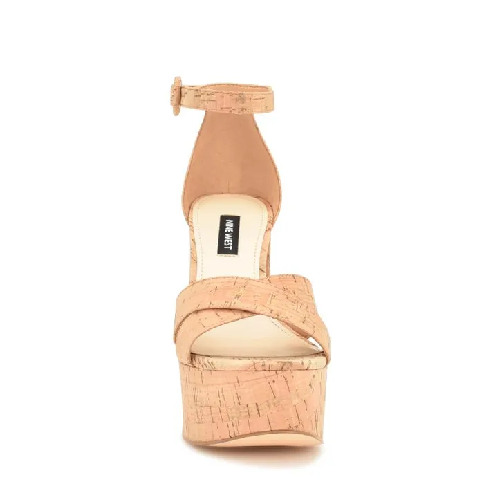 Willie Platform Sandals Natural Cork Women Nine West Sandals