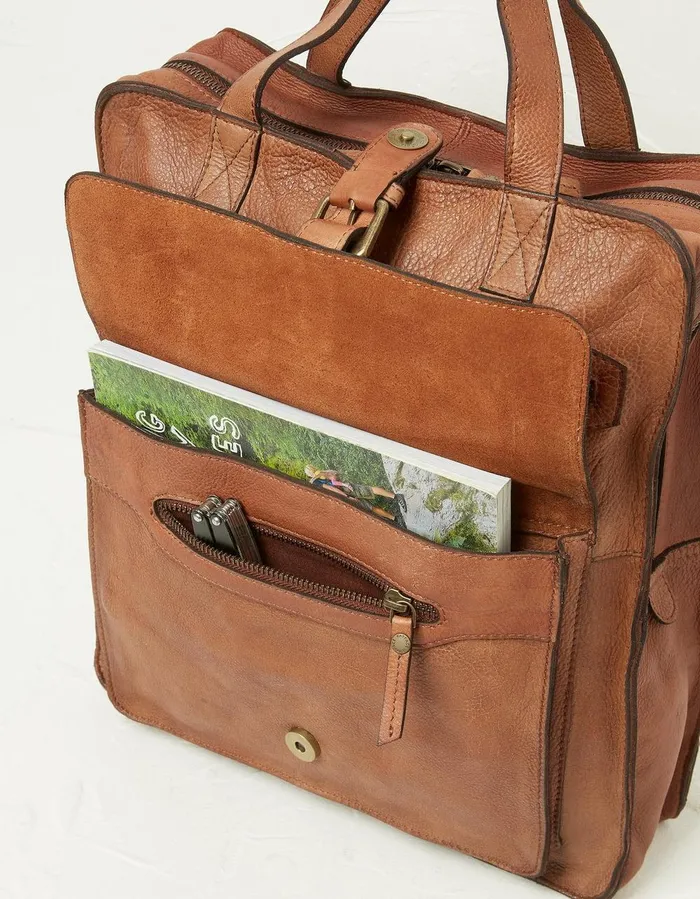 Windsor Leather Rucksack Chestnut Brown Men FatFace Bags and Wallets