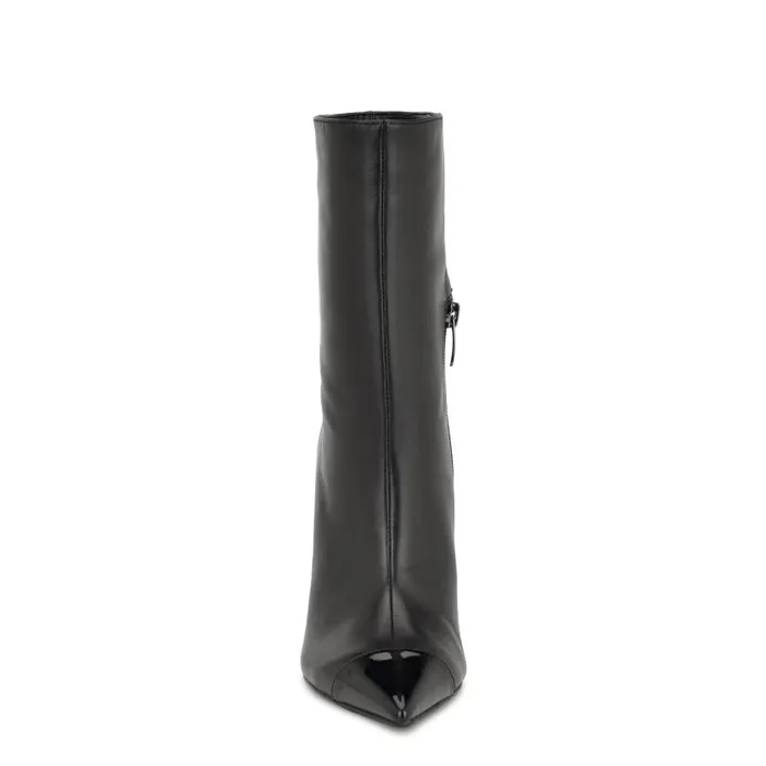 Winner Cap Toe Heeled Booties Black Women Nine West Boots and Booties