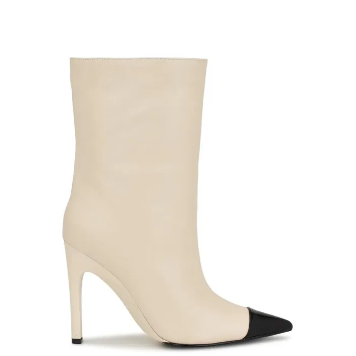 Winner Cap Toe Heeled Booties Ivory Women Nine West Heels
