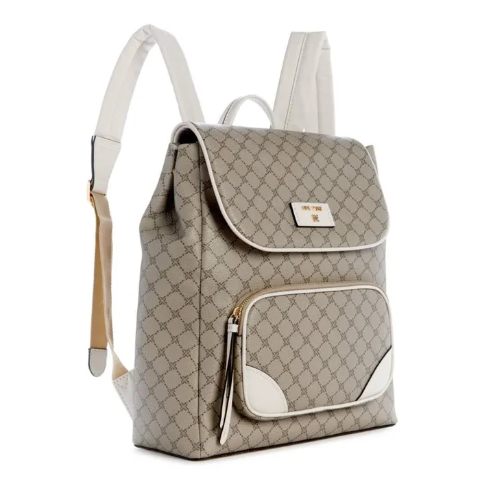 Winsland Flap Backpack Beige Logomilk WomenMen Nine West Totes and Backpacks Winsland Flap Backpack Beige Logomilk WomenMen Nine West Totes and Backpacks