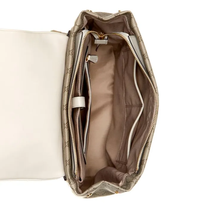 Winsland Flap Backpack Beige Logomilk WomenMen Nine West Totes and Backpacks Winsland Flap Backpack Beige Logomilk WomenMen Nine West Totes and Backpacks