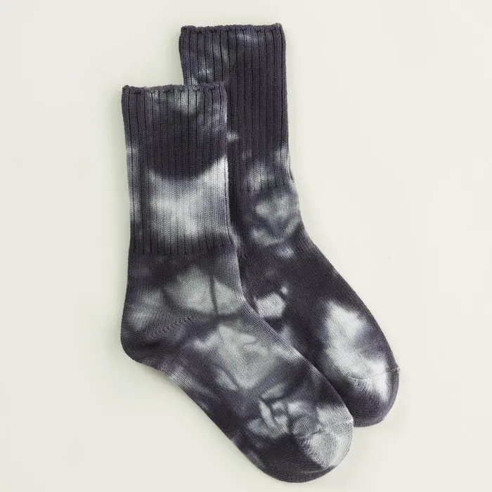 Women Accessories MONROW Organic Tie Dye Socks Faded Black