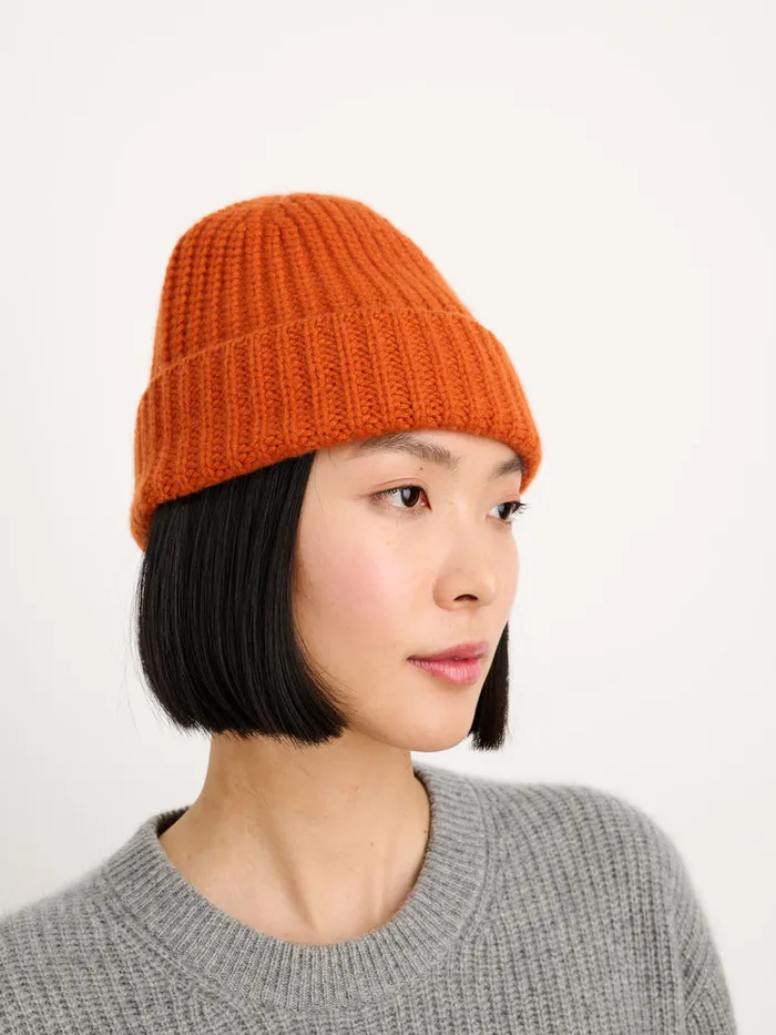 Women Alex Mill Accessories Cashmere Beanie Persimmon