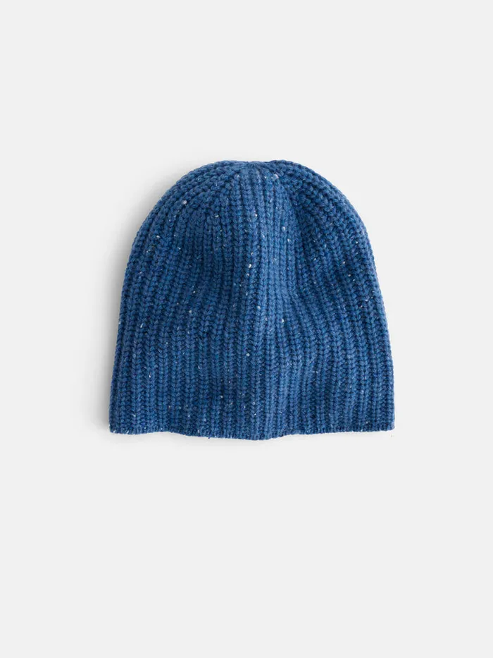 Women Alex Mill Accessories Cashmere Donegal Beanie Blue Donegal