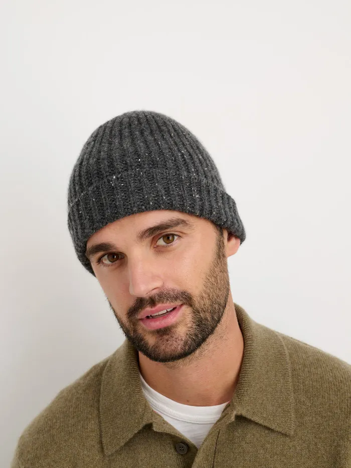 Women Alex Mill Accessories Cashmere Donegal Beanie Grey Donegal