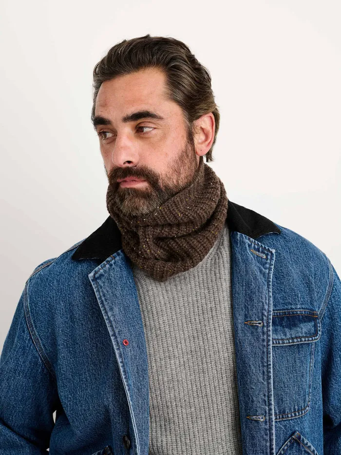 Women Alex Mill Accessories Cashmere Donegal Neckwarmer Chocolate Donegal