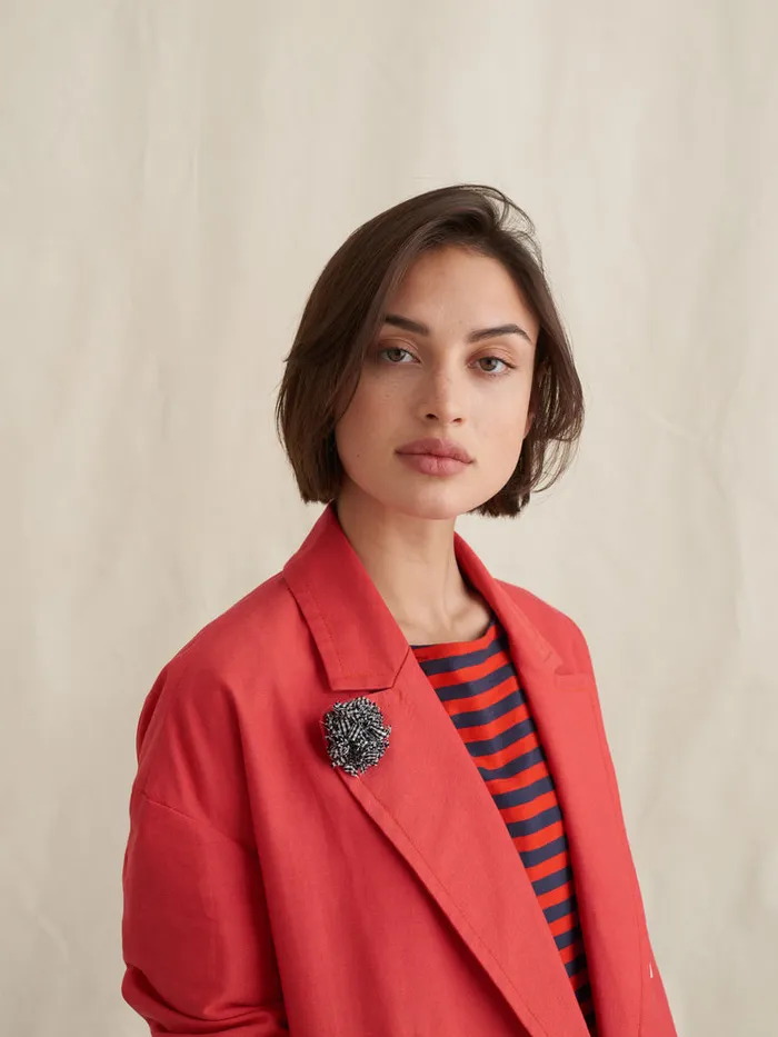 Women Alex Mill Accessories Single Rosette Black Gingham