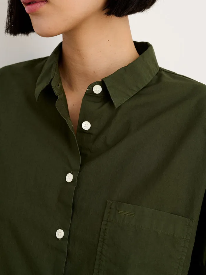 Women Alex Mill Shirts Tops Jo Shirt In Paper Poplin Pine Needle