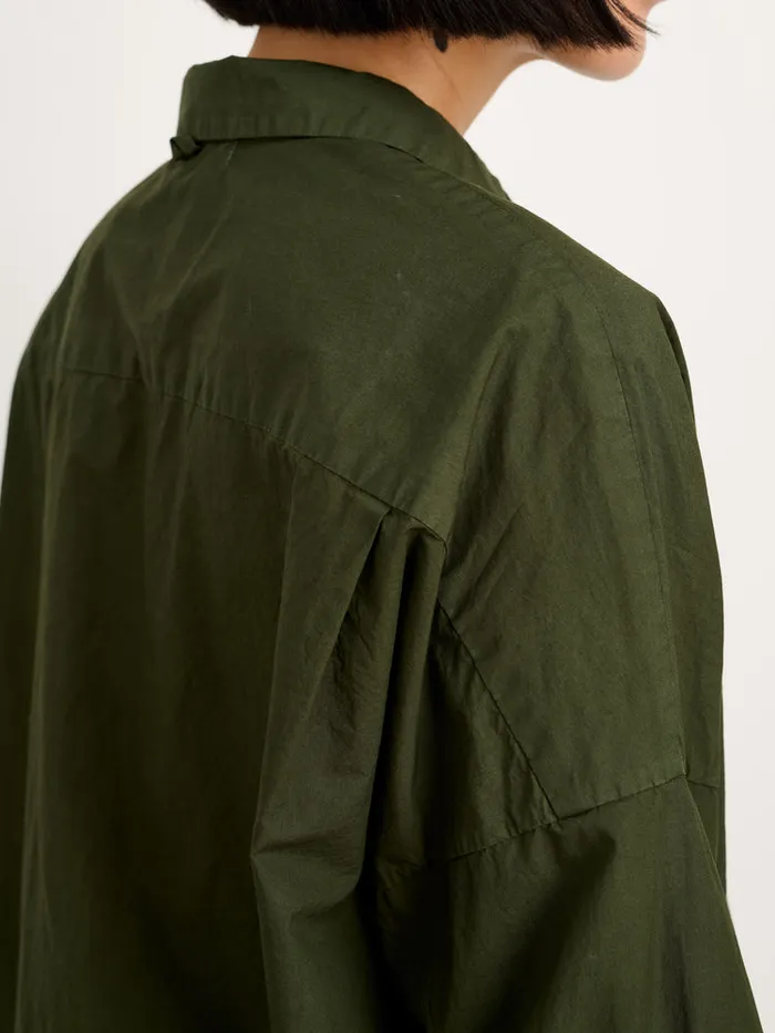 Women Alex Mill Shirts Tops Jo Shirt In Paper Poplin Pine Needle