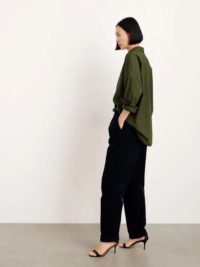 Women Alex Mill Shirts Tops Jo Shirt In Paper Poplin Pine Needle