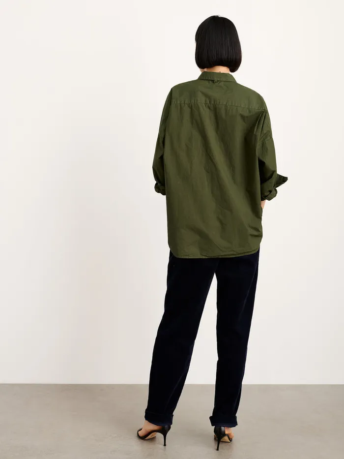 Women Alex Mill Shirts Tops Jo Shirt In Paper Poplin Pine Needle