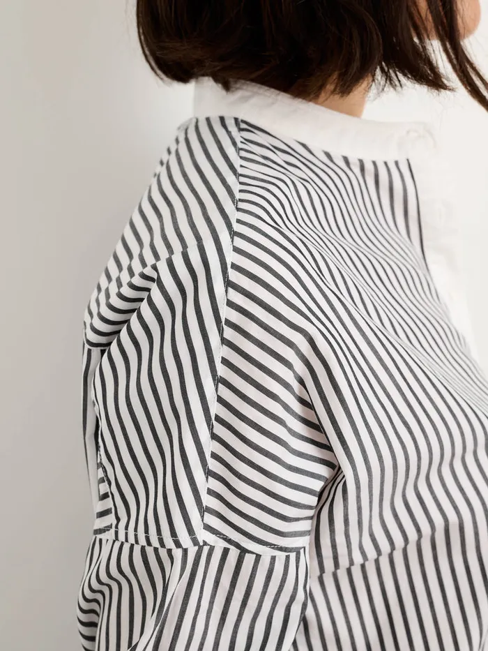 Women Alex Mill Shirts Tops Jo Striped Popover Shirt In Cotton